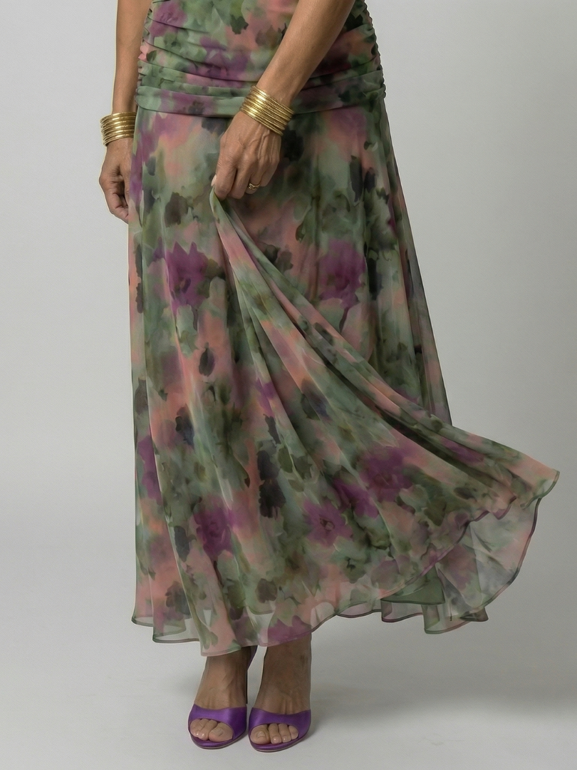 Calen | Vestidos Midi Fluidos Hombro Descubierto