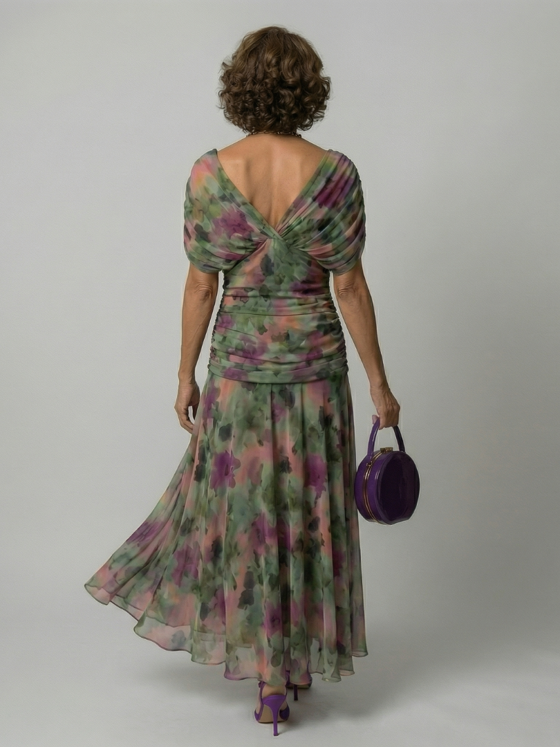 Calen | Vestidos Midi Fluidos Hombro Descubierto