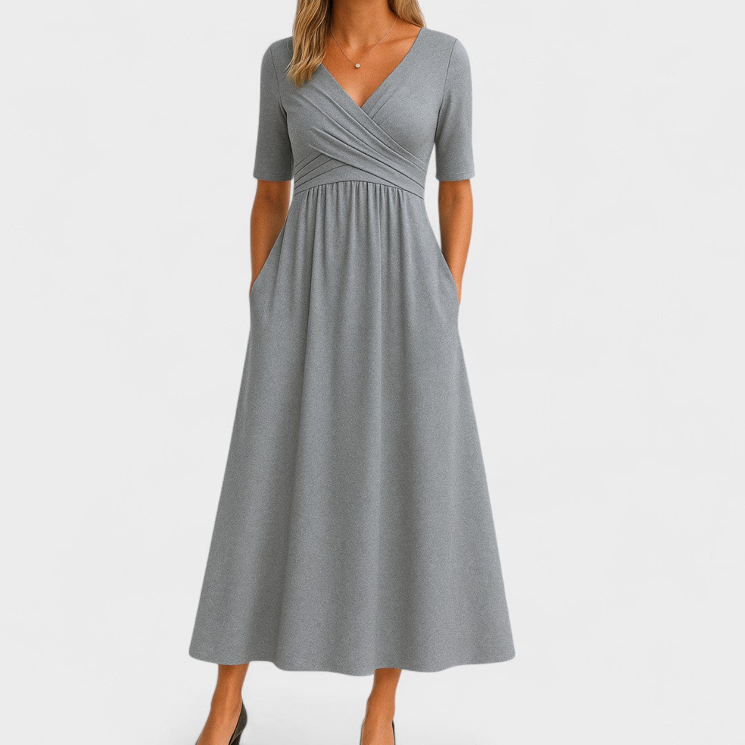 Eleanor | Vestido Midi Elegante con Bolsillos