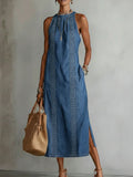 Julia™ | Vestido vaquero con encaje retro