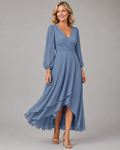 Mia™ | Vestido Largo Elegante Cuello V