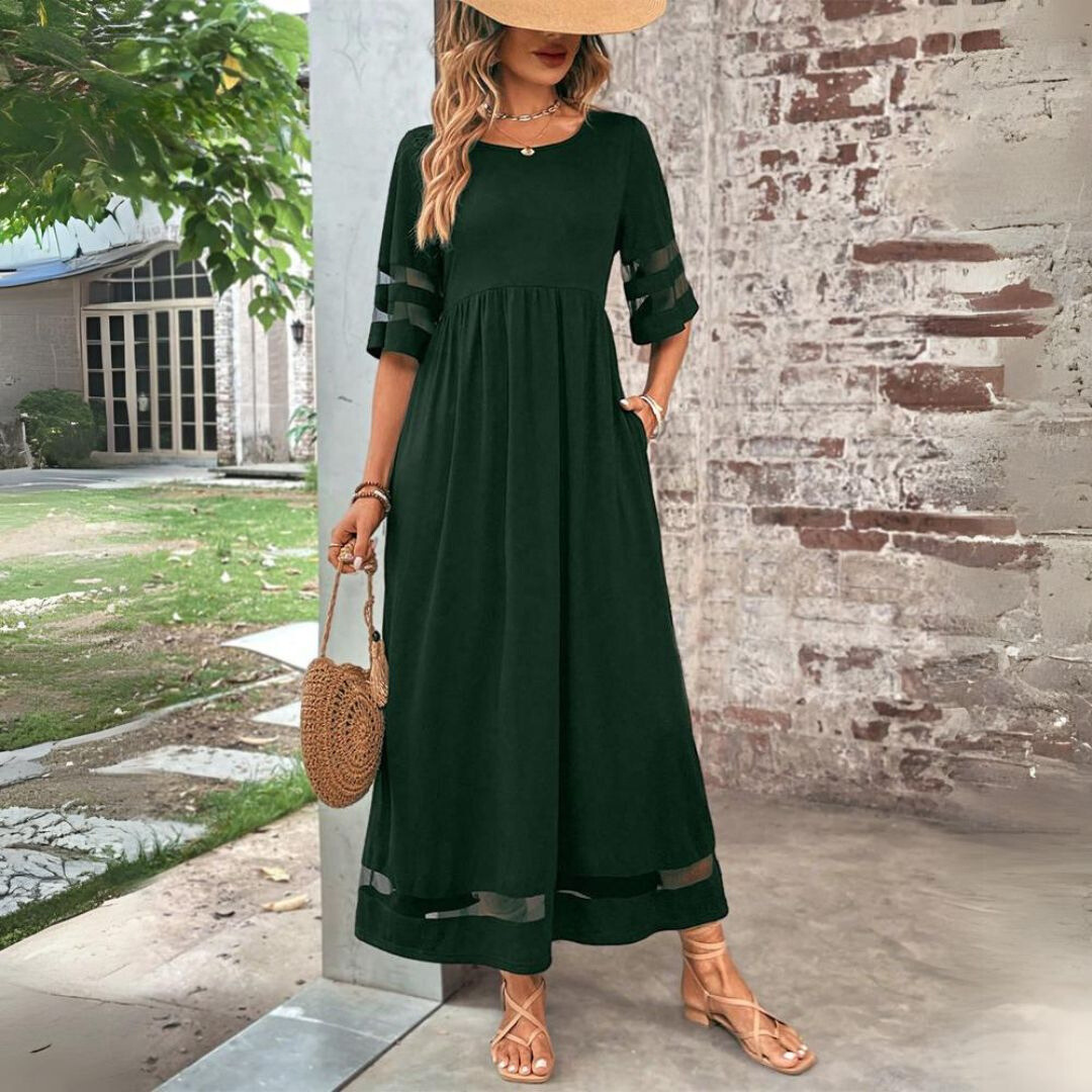 Aubrey™ | Vestido Midi Favorecedor Efecto Vientre Plano