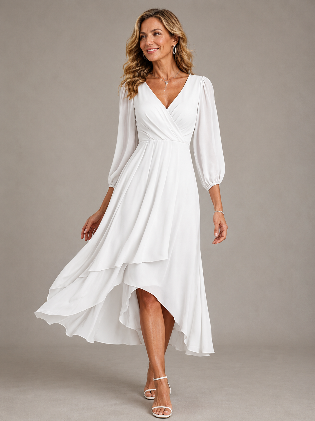 Mia™ | Vestido Largo Elegante Cuello V