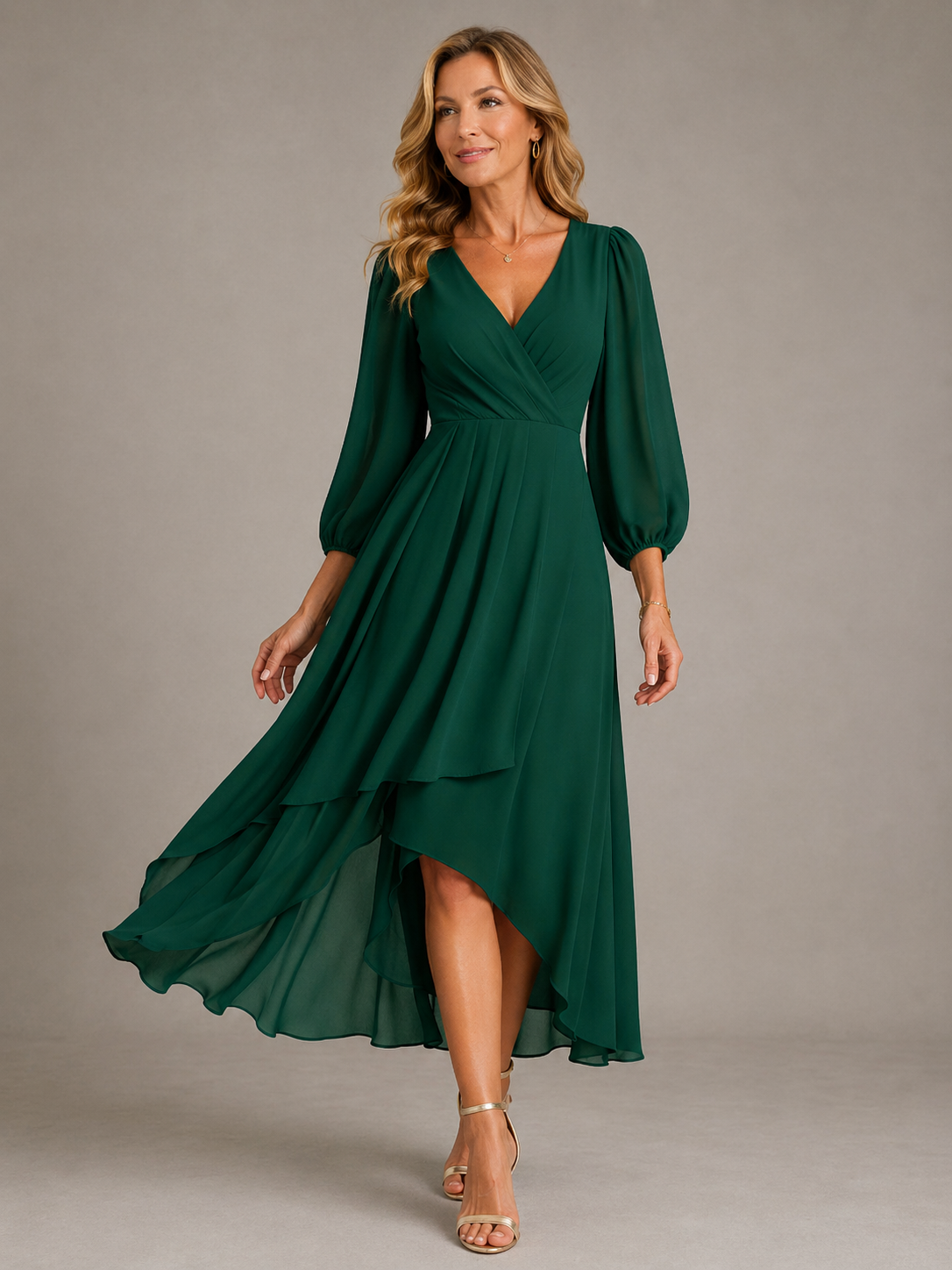 Mia™ | Vestido Largo Elegante Cuello V