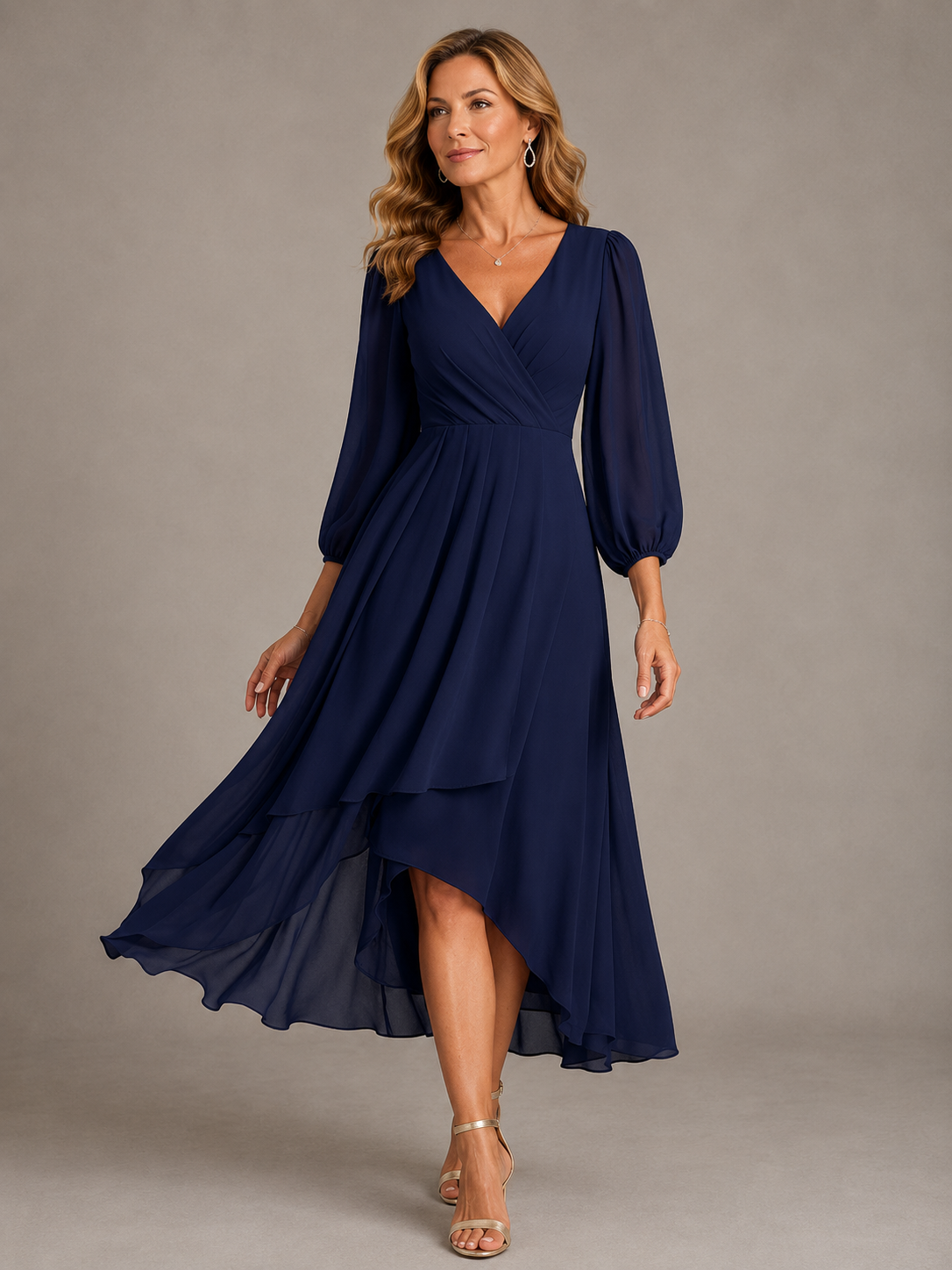 Mia™ | Vestido Largo Elegante Cuello V