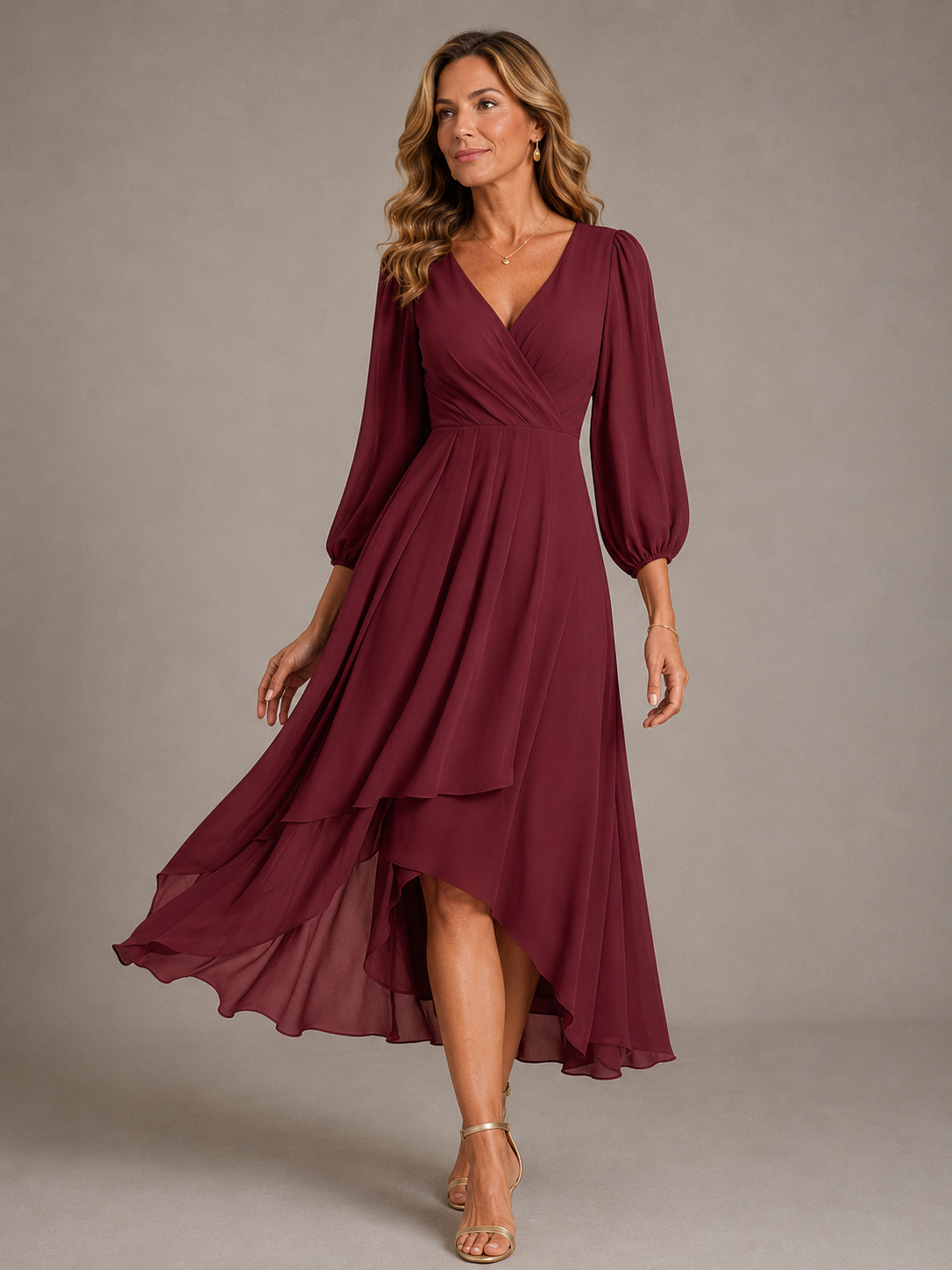Mia™ | Vestido Largo Elegante Cuello V