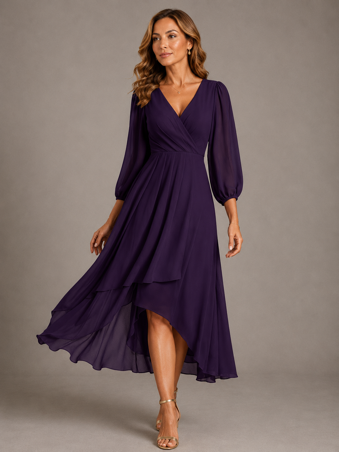 Mia™ | Vestido Largo Elegante Cuello V