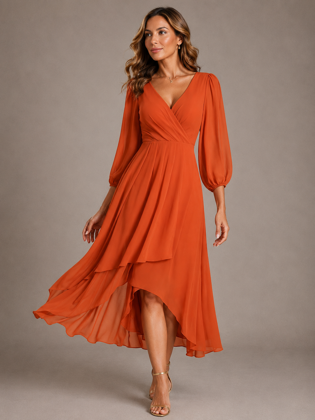 Mia™ | Vestido Largo Elegante Cuello V