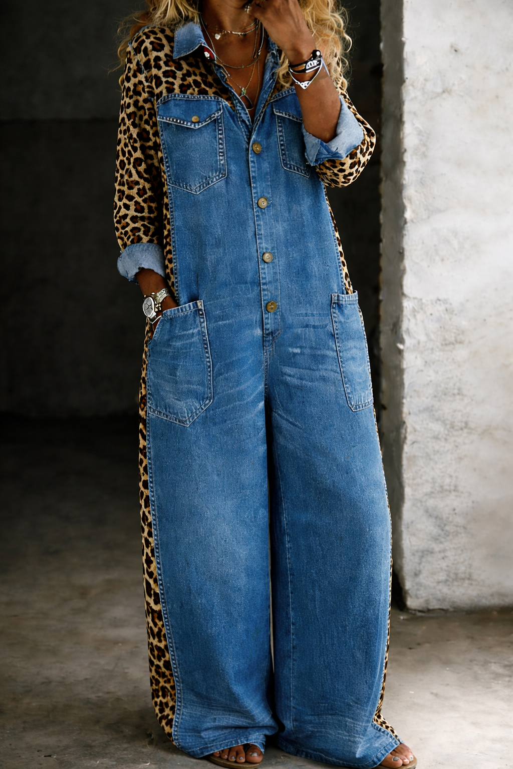 Amanda™ | Mono camisa vaquera