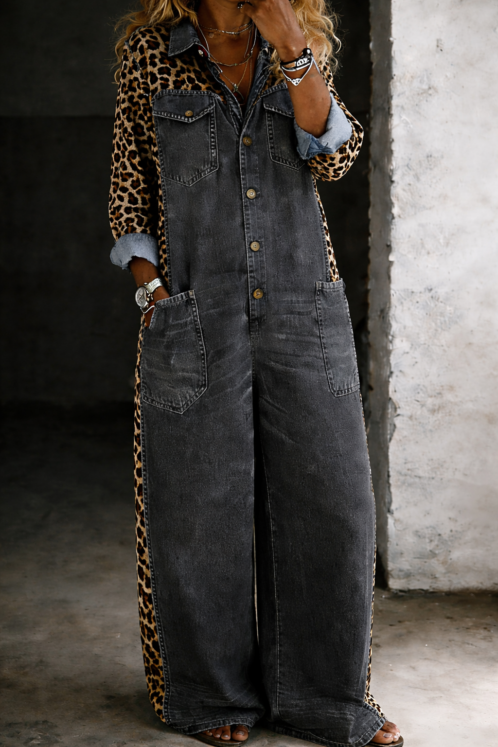Amanda™ | Mono camisa vaquera