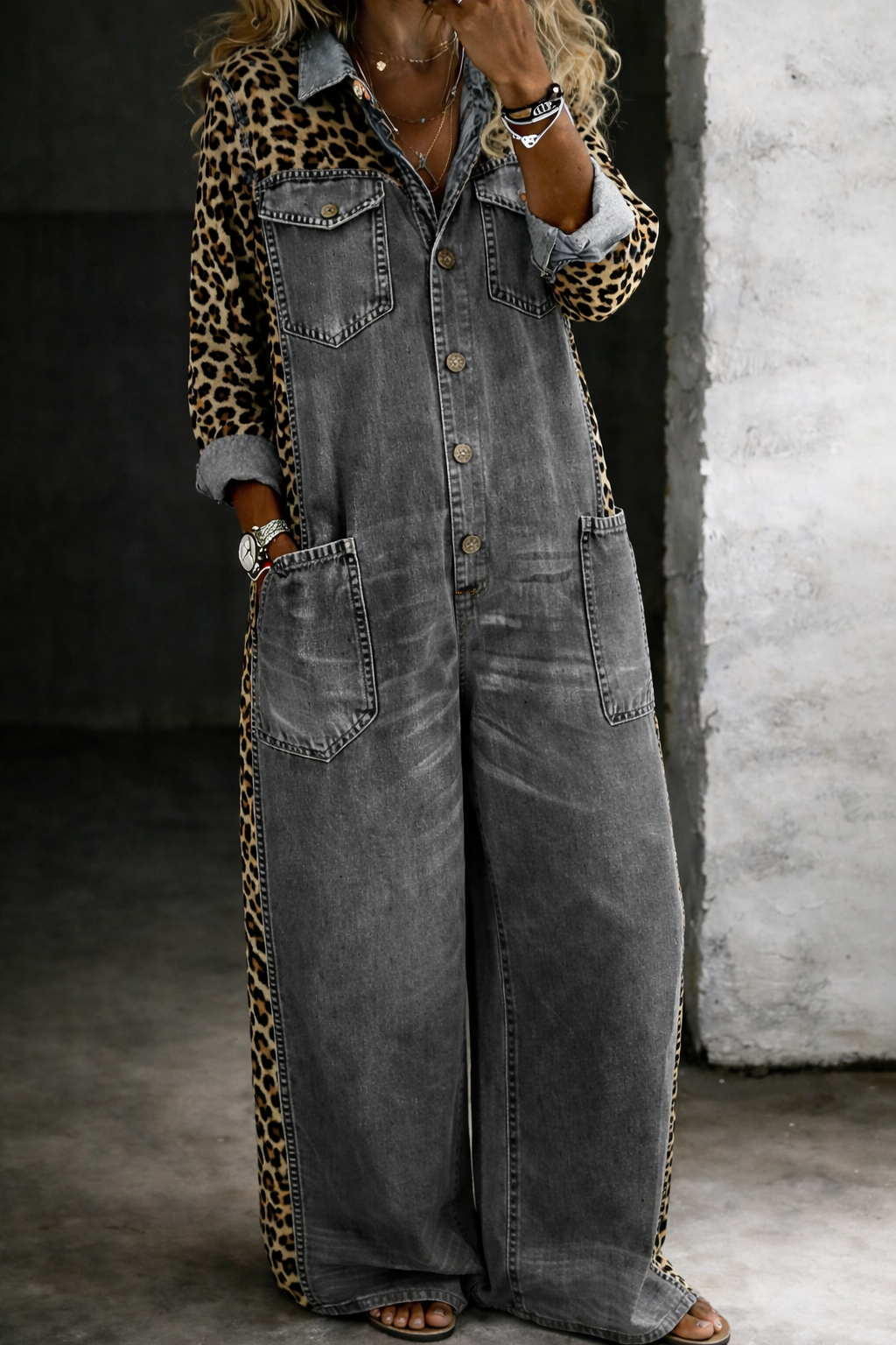 Amanda™ | Mono camisa vaquera