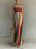 Vestido Largo de Colores sin Mangas