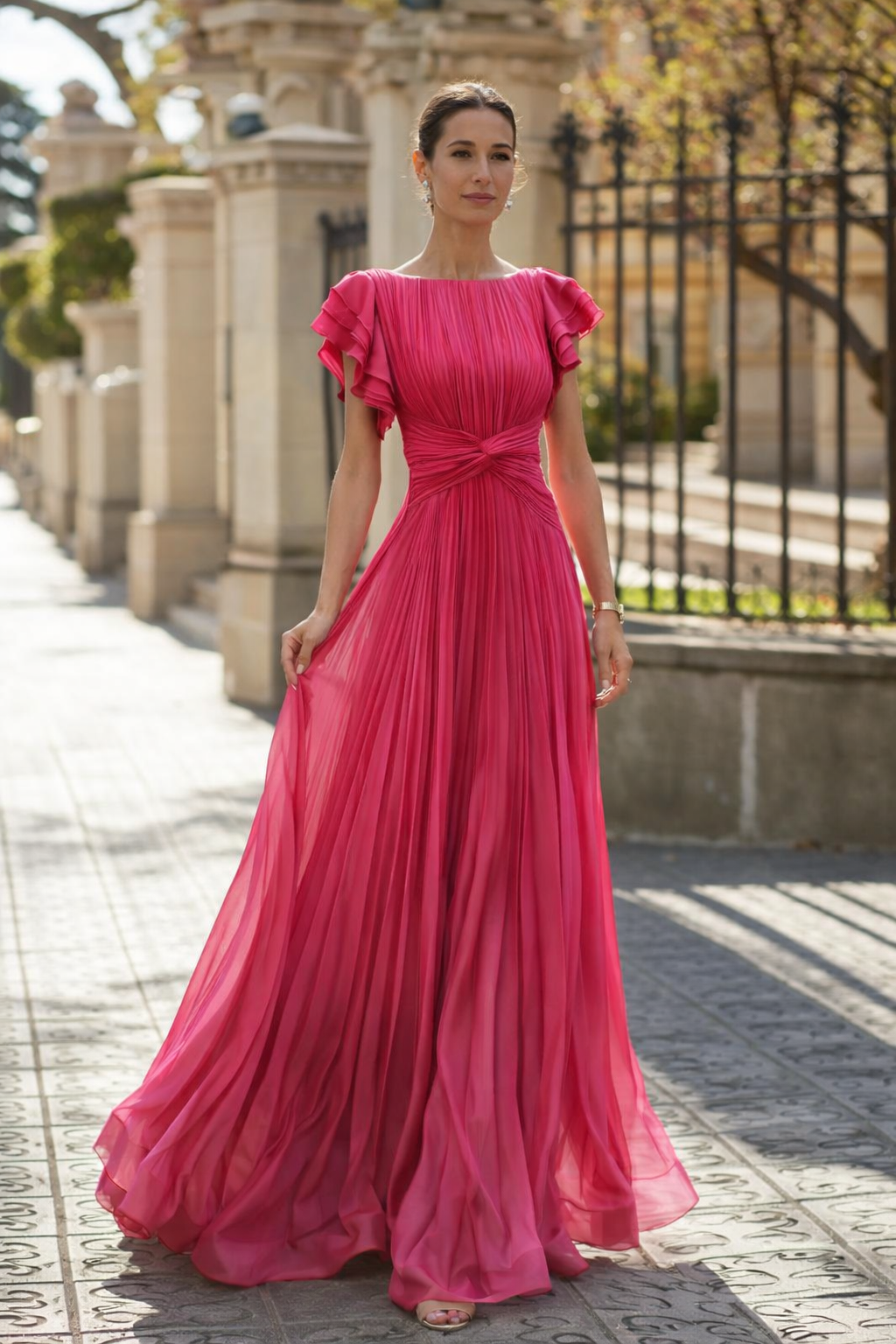 Leonor | Vestido de noche plisado