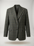 Blazer de Cuadros Gris