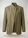 Blazer De Cuadros Beige