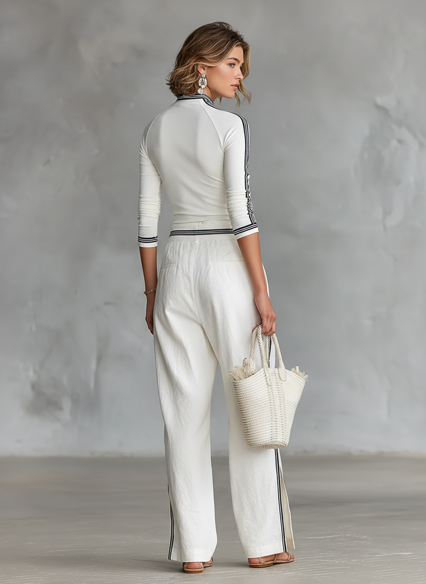 Conjunto Deportivo Pantalón Ancho con Cordón