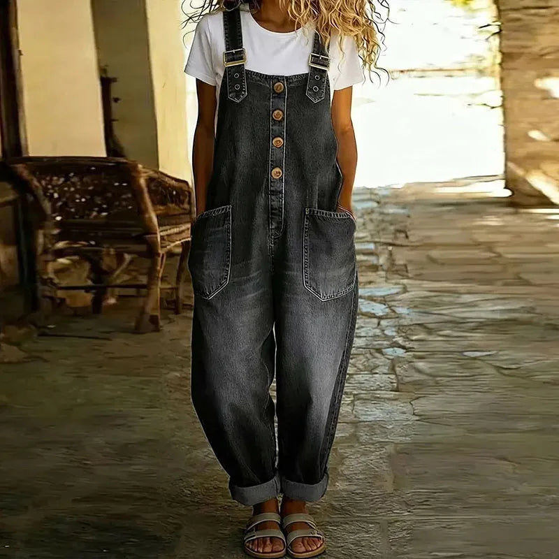 Mae™ | Peto vintage de algodón suave efecto vaquero