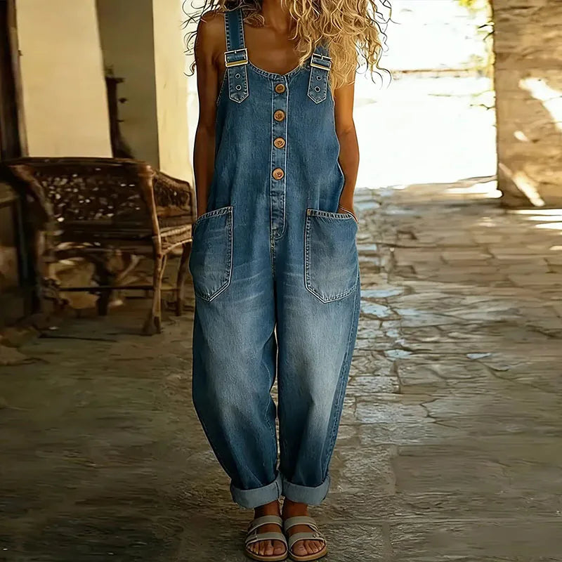 Mae™ | Peto vintage de algodón suave efecto vaquero